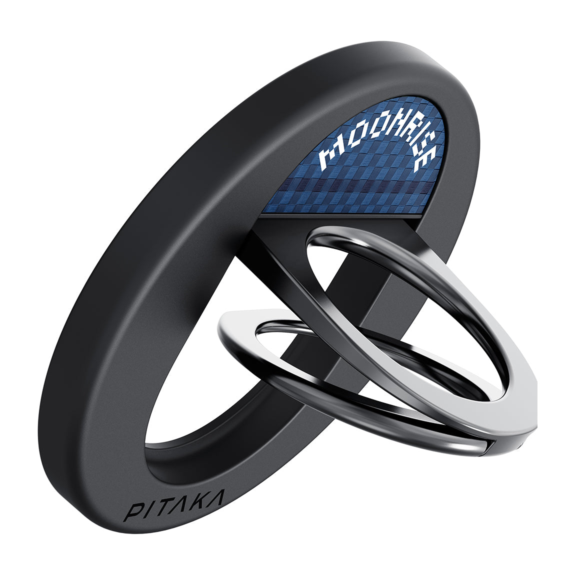 Pitaka Aramid Fiber Sunset Moonrise Serisi Moonrise MagEZ Grip 3 Magnetik Ring Stand Telefon Tutucu Mavi