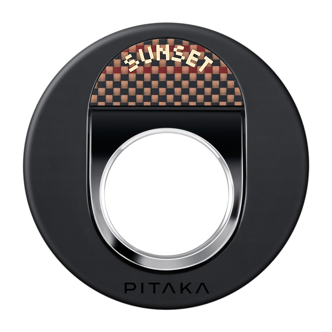 Pitaka Aramid Fiber Sunset Moonrise Serisi Sunset MagEZ Grip 3 Magnetik Ring Stand Telefon Tutucu Kahverengi