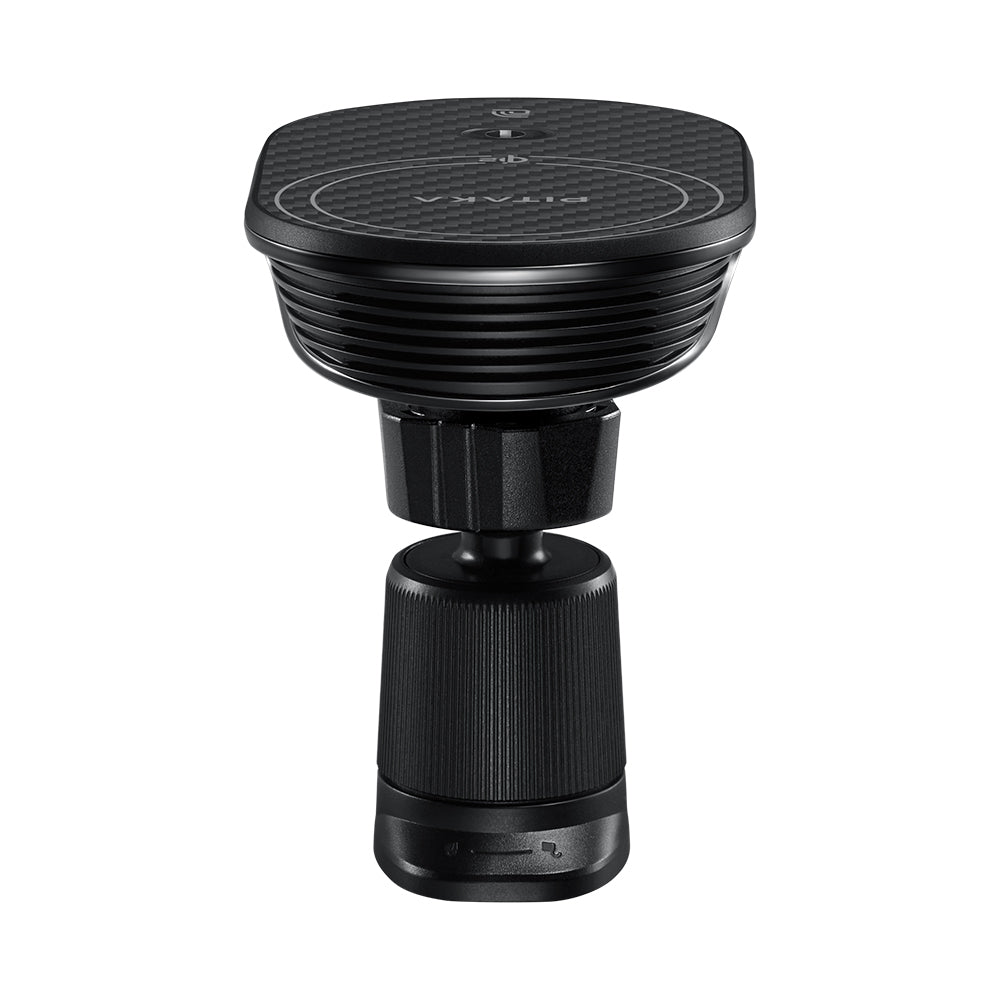 Pitaka MagEZ Pro 2 M-safe Şarj Özellikli Qi2 Aramid Fiber Araç Telefon Tutucu Siyah