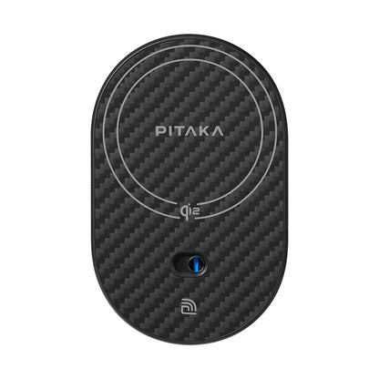 Pitaka MagEZ Pro 2 M-safe Şarj Özellikli Qi2 Aramid Fiber Araç Telefon Tutucu Siyah