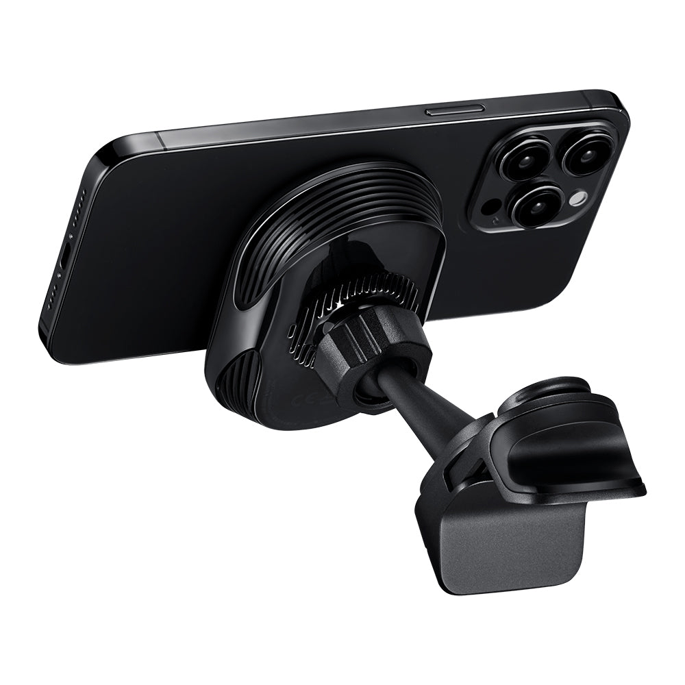 Pitaka MagEZ Pro 2 M-safe Şarj Özellikli Qi2 Tesla Model Y ve Model 3 Uyumlu Aramid Fiber Araç Telefon Tutucu Siyah