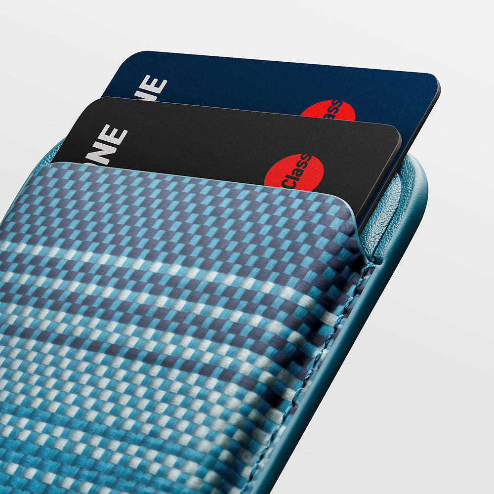 Pitaka Magnetic Woven Serisi Aramid Fiber Magnetik Kartlık Mavi