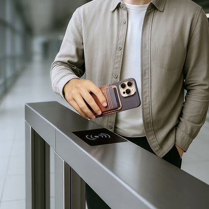 Pitaka Magnetic Woven Serisi Aramid Fiber Magnetik Kartlık Mavi