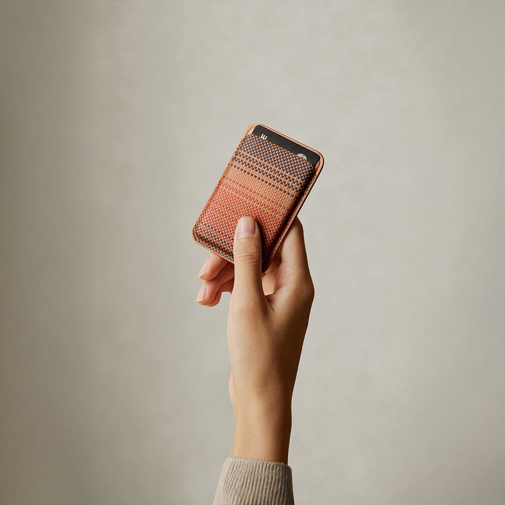 Pitaka Magnetic Woven Serisi Aramid Fiber Magnetik Kartlık Kahverengi