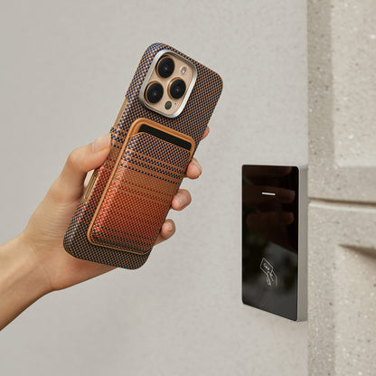 Pitaka Magnetic Woven Serisi Aramid Fiber Magnetik Kartlık Kahverengi