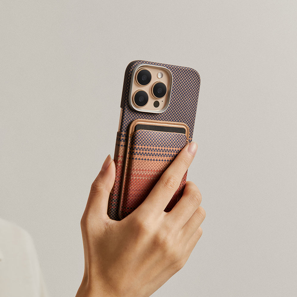 Pitaka Magnetic Woven Serisi Aramid Fiber Magnetik Kartlık Kahverengi