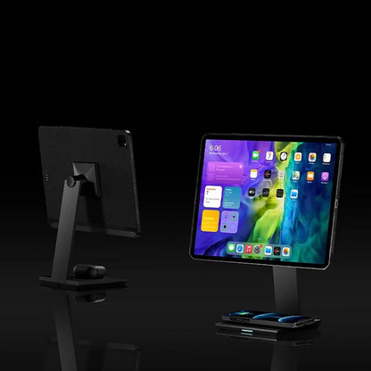 Pitaka MES2101 Telefon ve Kulaklık Kablosuz Şarjlı Classic Versiyon Magnetik Tablet Standı Siyah