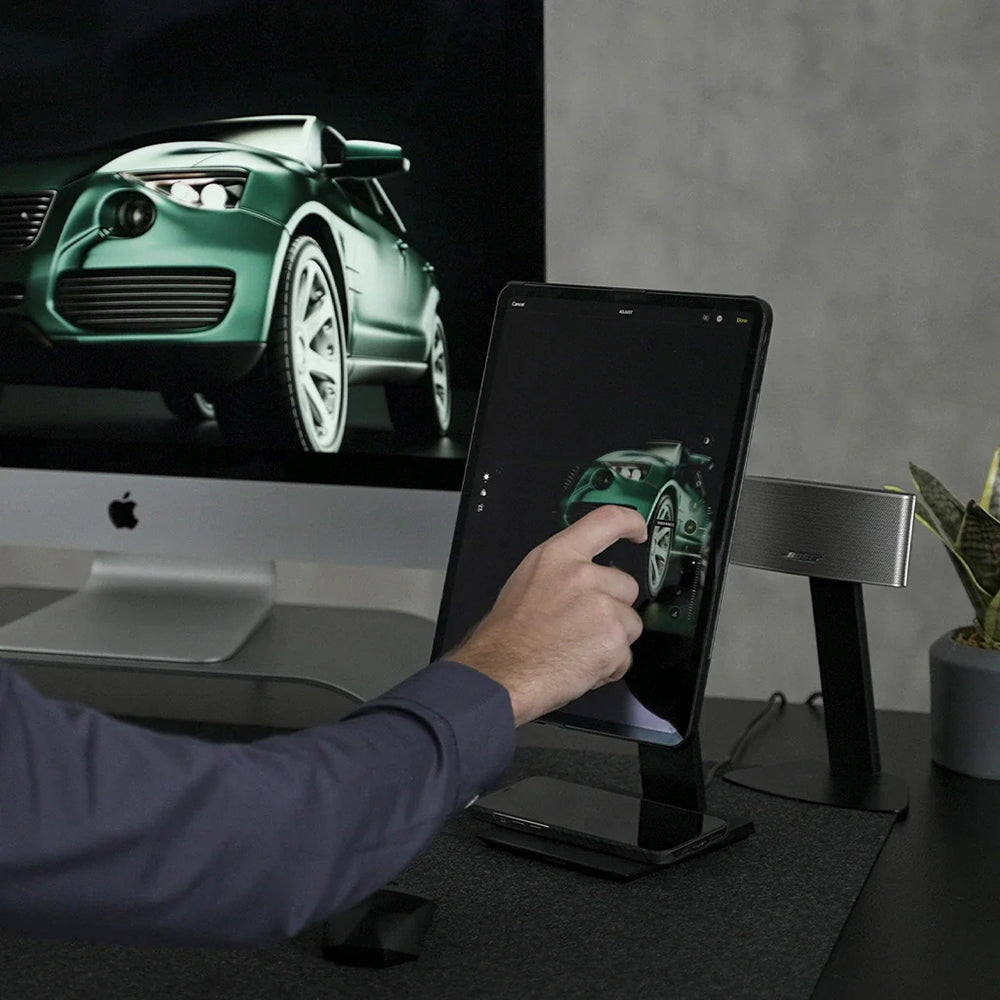 Pitaka MES2101 Telefon ve Kulaklık Kablosuz Şarjlı Classic Versiyon Magnetik Tablet Standı Siyah