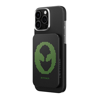 Pitaka Tactile Woven Qi2 Şarj Teknolojili Aramid Fiber M-Safe Powerbank 15W 5000mAh Siyah