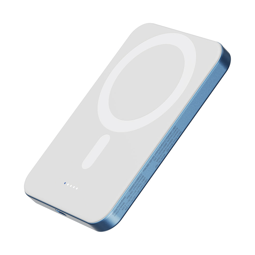 Pitaka Tactile Woven Qi2 Şarj Teknolojili Aramid Fiber M-Safe Powerbank 15W 5000mAh Mavi