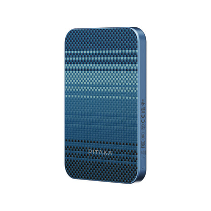 Pitaka Tactile Woven Qi2 Şarj Teknolojili Aramid Fiber M-Safe Powerbank 15W 5000mAh Siyah-Yeşil