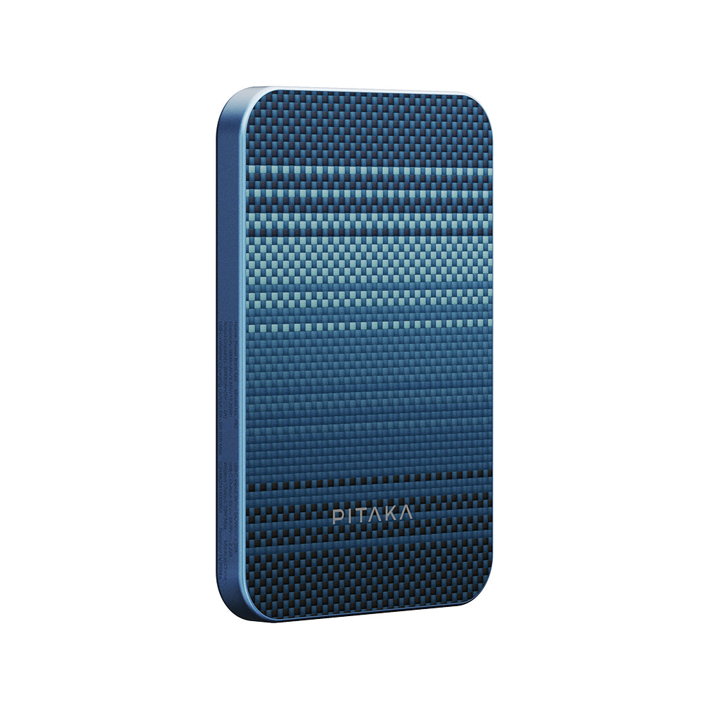 Pitaka Tactile Woven Qi2 Şarj Teknolojili Aramid Fiber M-Safe Powerbank 15W 5000mAh Siyah