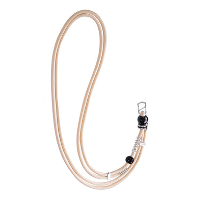 Pynana Charm Serisi 2 in 1 Halat Telefon Boyun Askı İpi Krem