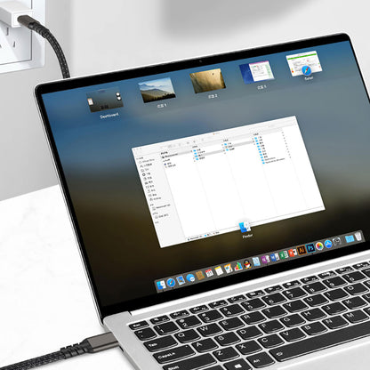 Qgeem 2.Jenerasyon Type-C to Type-C USB3.2 PD Data Kablosu 100W 20Gbps 4K@60Hz 0.5 Metre Siyah