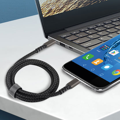 Qgeem 2.Jenerasyon Type-C to Type-C USB3.2 PD Data Kablosu 100W 20Gbps 4K@60Hz 2 Metre Siyah