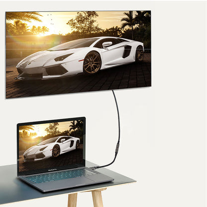 Qgeem Extension USB3.2 Type-C PD Uzatma Kablosu 100W 20Gbps 4K@60Hz 1 Metre Siyah