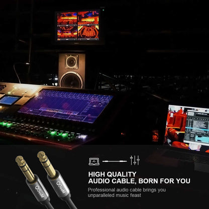 Qgeem QG-AU03 6.35mm Aux Audio Kablo 1M Siyah