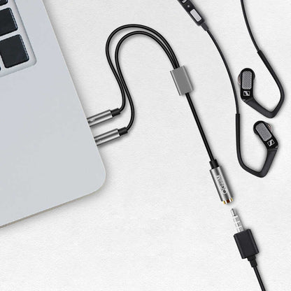 Qgeem QG-AU06 3.5mm Çoğaltıcı Audio Kablo Siyah