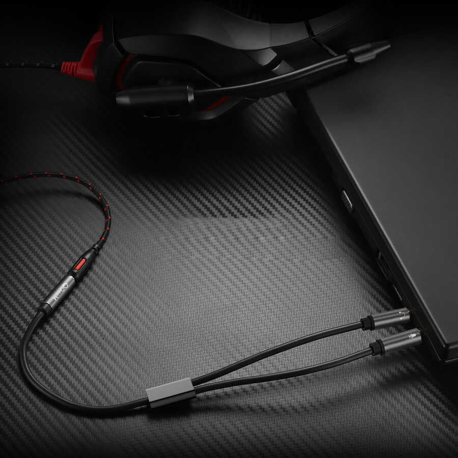 Qgeem QG-AU06 3.5mm Çoğaltıcı Audio Kablo Siyah