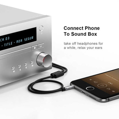 Qgeem QG-AU09 3.5mm To RCA Aux Audio Kablo 1.5M Siyah