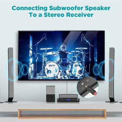 Qgeem QG-AU11 RCA Aux Audio Kablo 3.05M Siyah