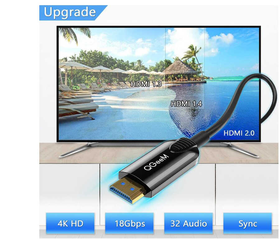 Qgeem QG-AV15 HDMI Kablo 10M Siyah