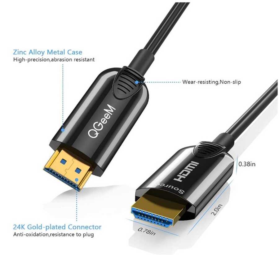 Qgeem QG-AV15 HDMI Kablo 10M Siyah