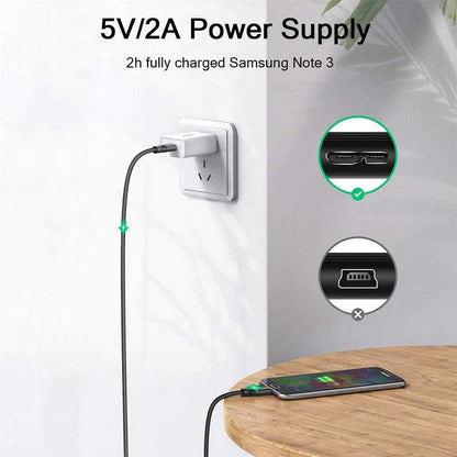 Qgeem QG-CVQ22 Usb To Micro Usb Kablo 0.91M Siyah