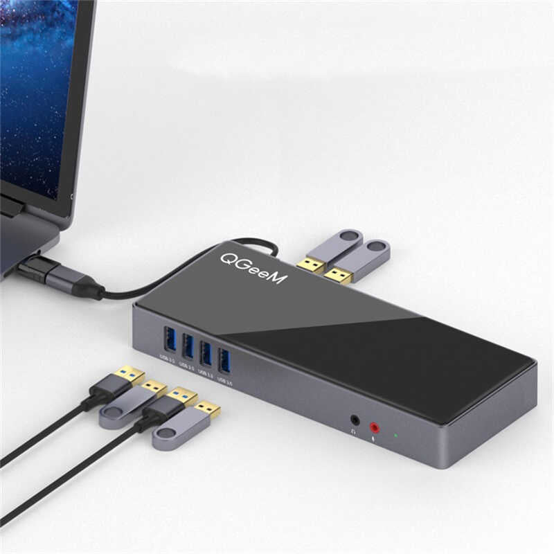 Qgeem QG-D6901 Type-C Usb Hub Siyah