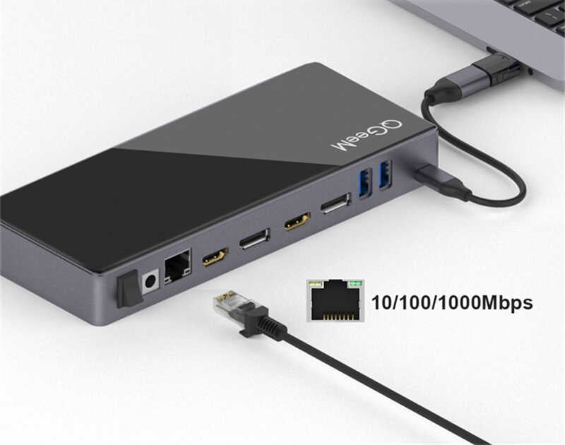 Qgeem QG-D6901 Type-C Usb Hub Siyah