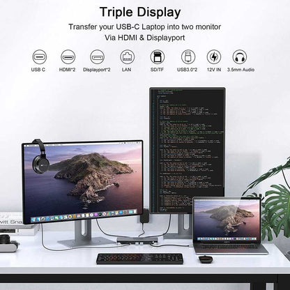 Qgeem QG-D6908 Type-C Usb Hub Gri