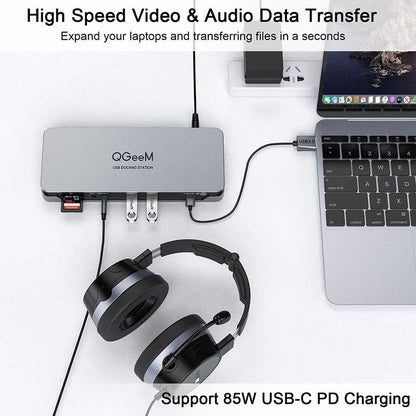 Qgeem QG-D6908 Type-C Usb Hub Gri