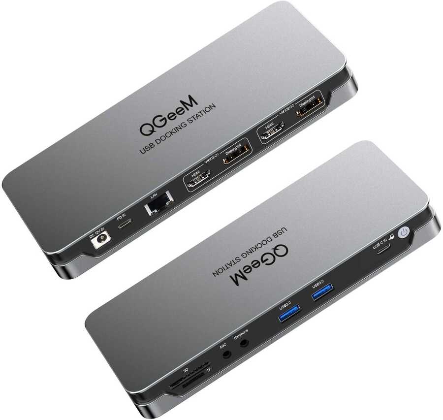 Qgeem QG-D6908 Type-C Usb Hub Gri