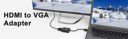 Qgeem QG-HD04 HDMI To VGA Dönüştürücü Siyah