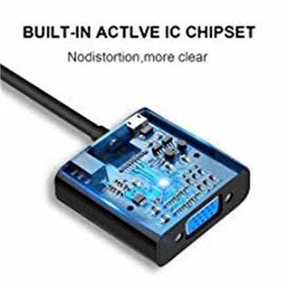 Qgeem QG-HD04 HDMI To VGA Dönüştürücü Siyah