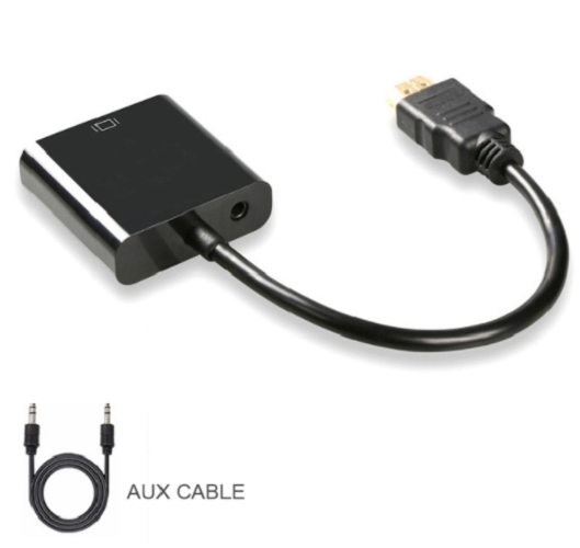 Qgeem QG-HD07 HDMI To VGA Dönüştürücü Siyah