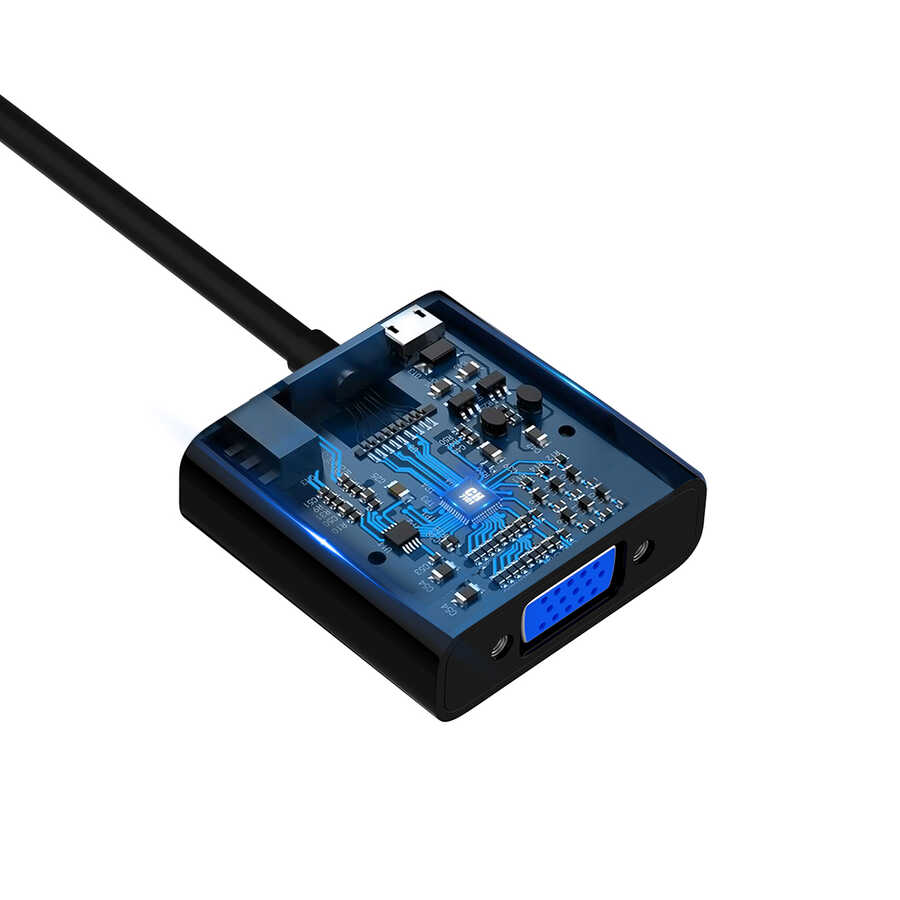 Qgeem QG-HD08 HDMI To VGA Dönüştürücü Siyah