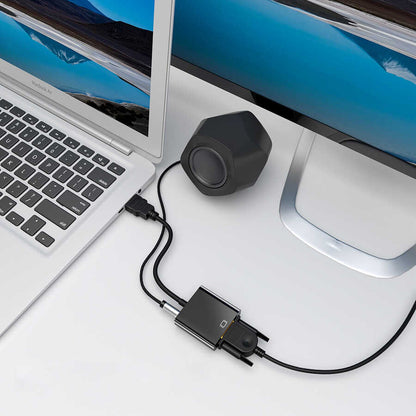 Qgeem QG-HD08 HDMI To VGA Dönüştürücü Siyah