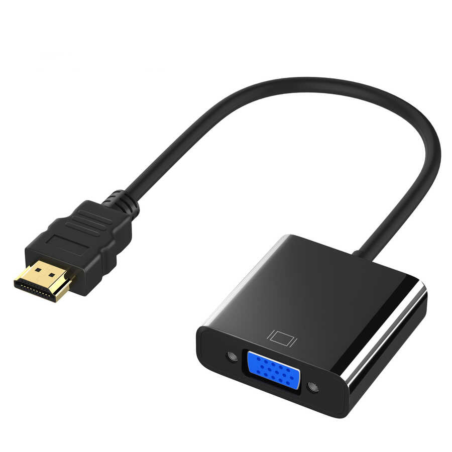 Qgeem QG-HD08 HDMI To VGA Dönüştürücü Siyah