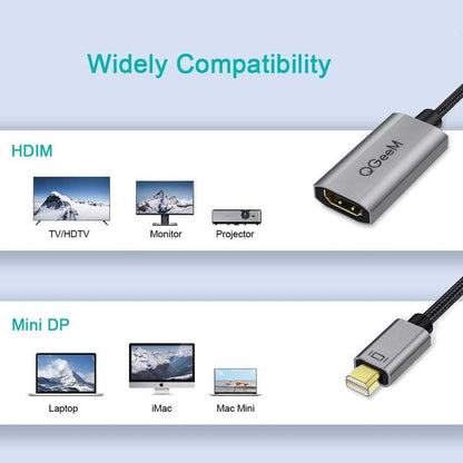 Qgeem QG-HD09 Mini Display Port To HDMI To Dönüştürücü Siyah