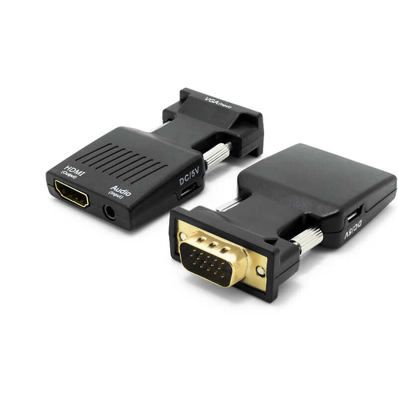 Qgeem QG-HD12 VGA To HDMI Dönüştürücü Siyah