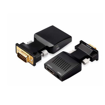 Qgeem QG-HD12 VGA To HDMI Dönüştürücü Siyah