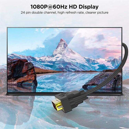 Qgeem QG-HD15 DVI Kablo 0.91M Siyah