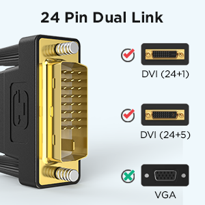 Qgeem QG-HD15 DVI Kablo 1.83M Siyah