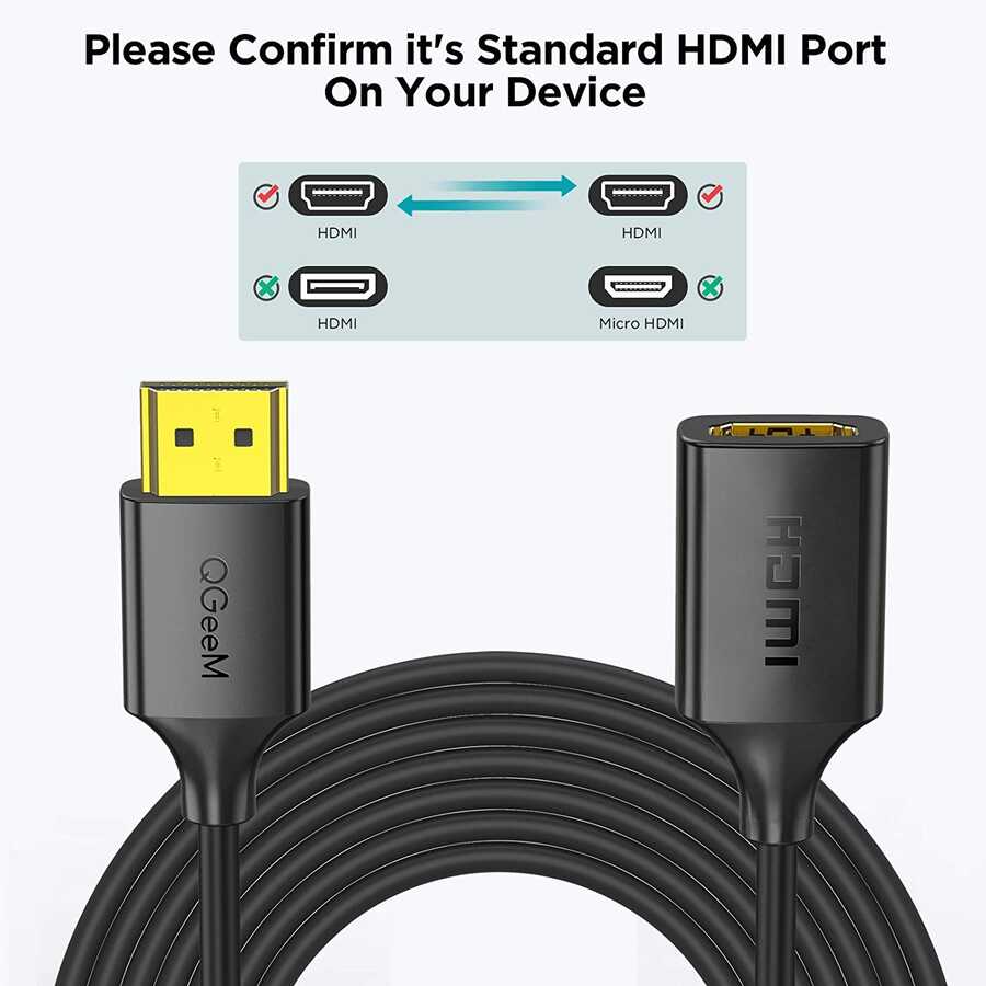 Qgeem QG-HD19 HDMI Kablo 0.91M Siyah