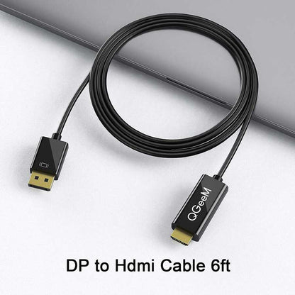 Qgeem QG-HD22 Display Port To HDMI Kablo Siyah