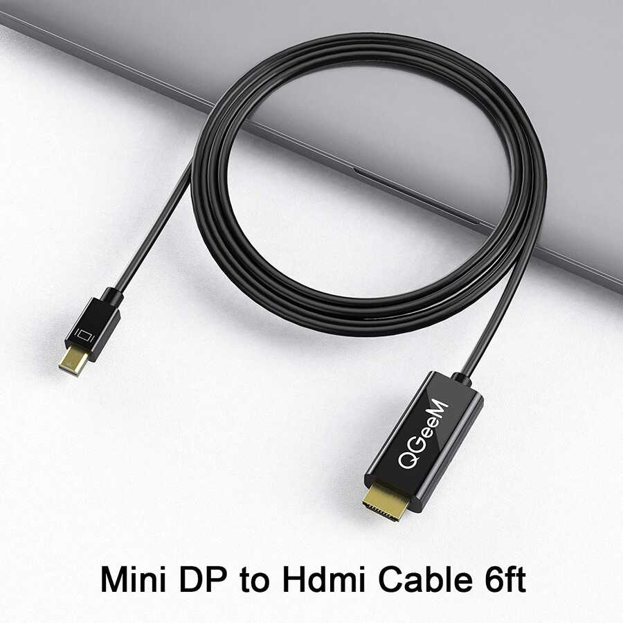 Qgeem QG-HD23 Mini Display Port To HDMI Kablo Siyah