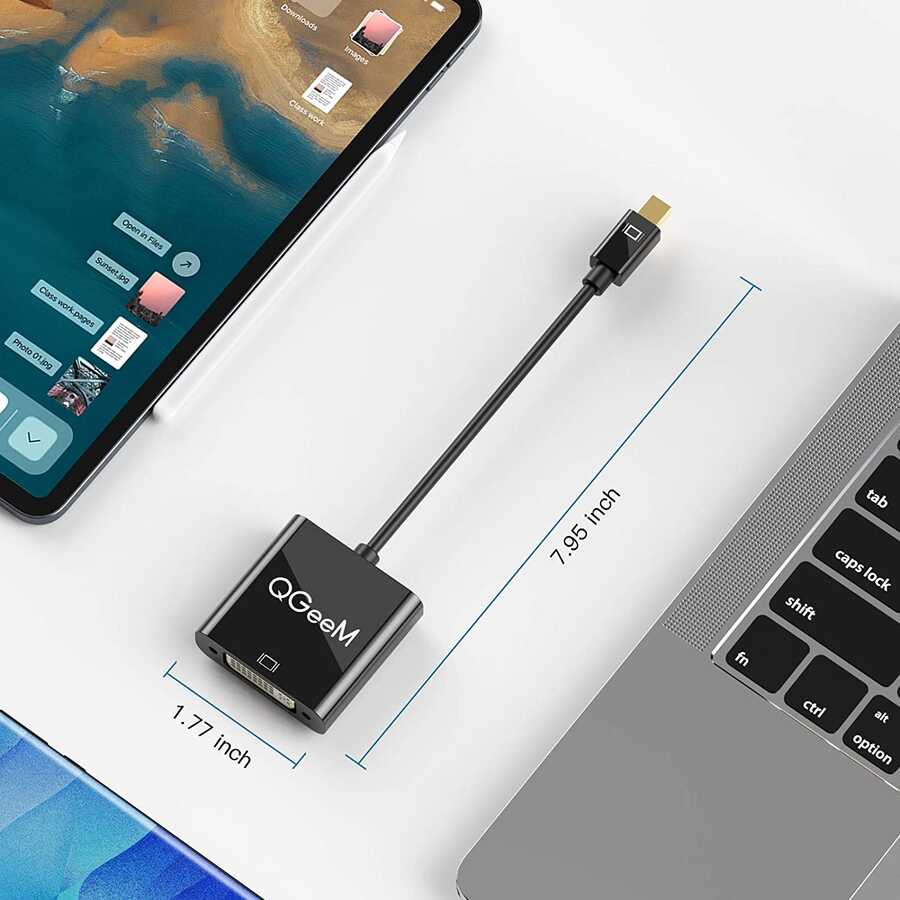 Qgeem QG-HD27 DVI To Mini Display Port Dönüştürücü Siyah