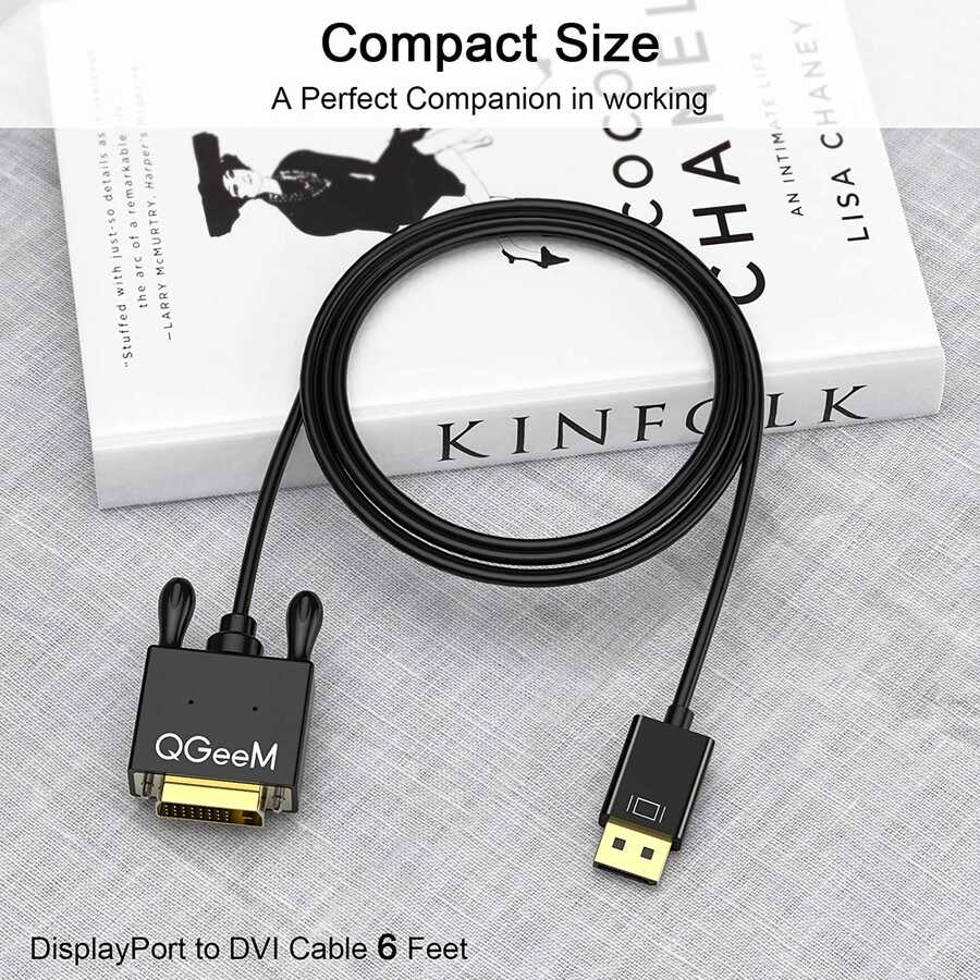 Qgeem QG-HD28 DVI To Display Port Kablo Siyah