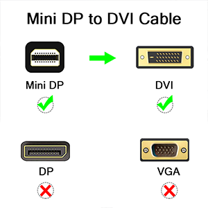 Qgeem QG-HD30 DVI To Mini Display Port Kablo Siyah
